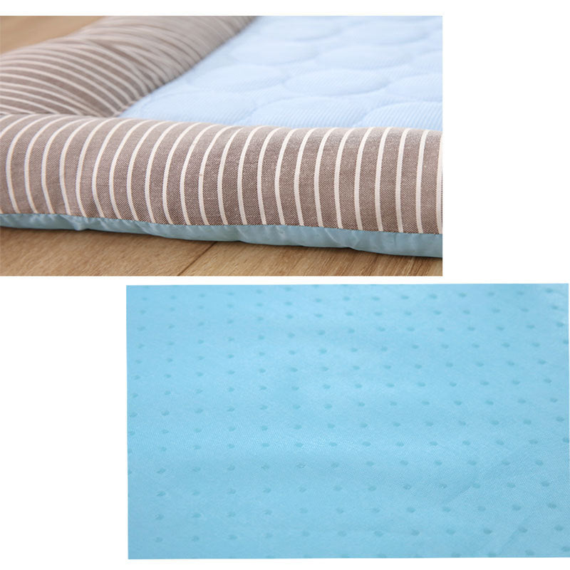 Almohadilla refrescante para mascotas, cama para perros, gatos, cachorros y gatitos, manta fresca para mascotas, Material de seda helada, suave para dormir en verano, azul, transpirable