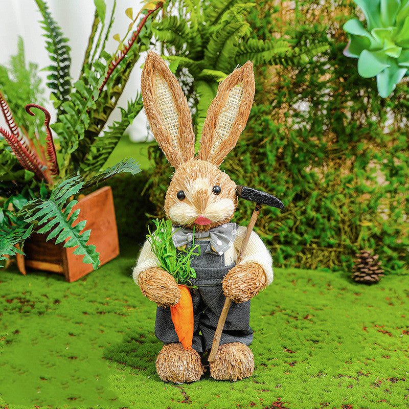 Décoration de lapin de pâques, ornements de cour de maternelle, coin de plante de jardin