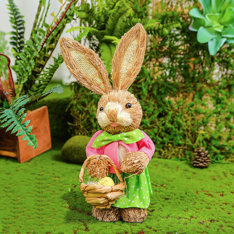 Décoration de lapin de pâques, ornements de cour de maternelle, coin de plante de jardin