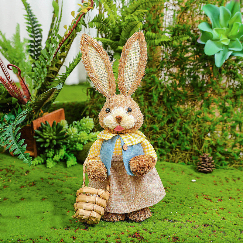 Décoration de lapin de pâques, ornements de cour de maternelle, coin de plante de jardin