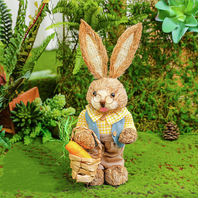 Décoration de lapin de pâques, ornements de cour de maternelle, coin de plante de jardin