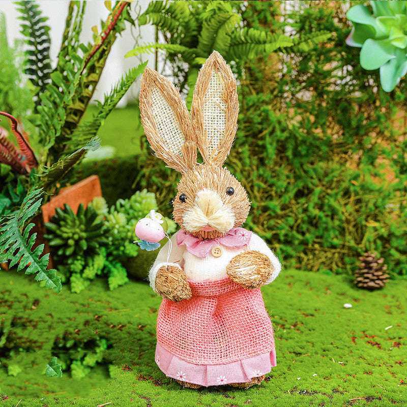 Décoration de lapin de pâques, ornements de cour de maternelle, coin de plante de jardin