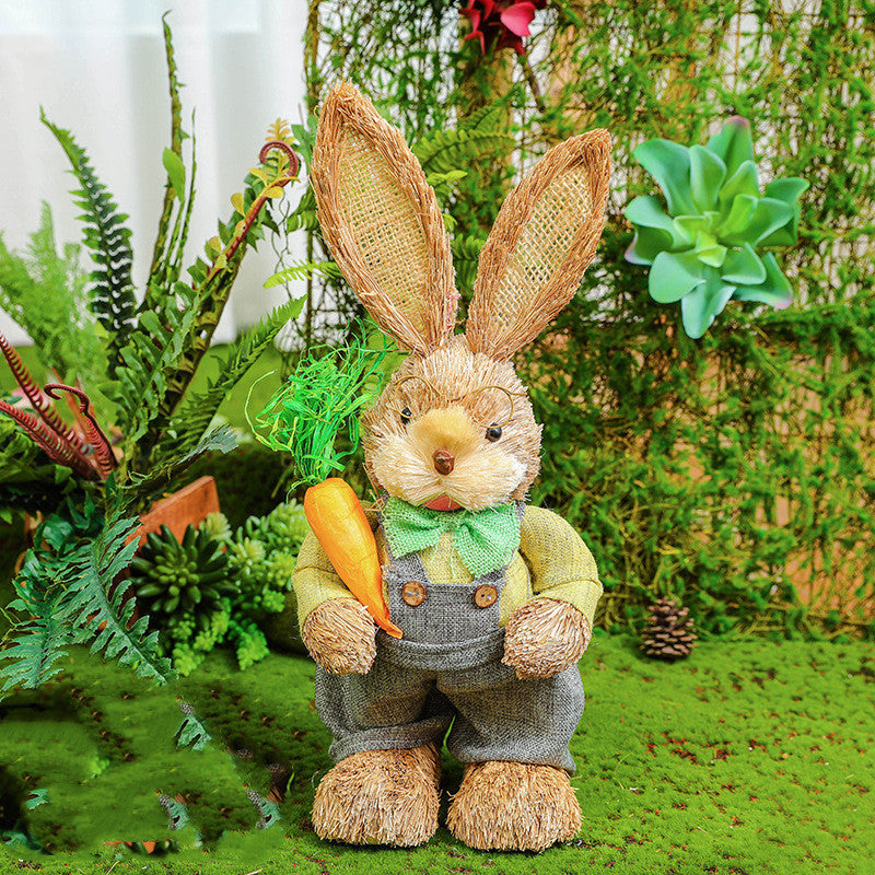 Décoration de lapin de pâques, ornements de cour de maternelle, coin de plante de jardin