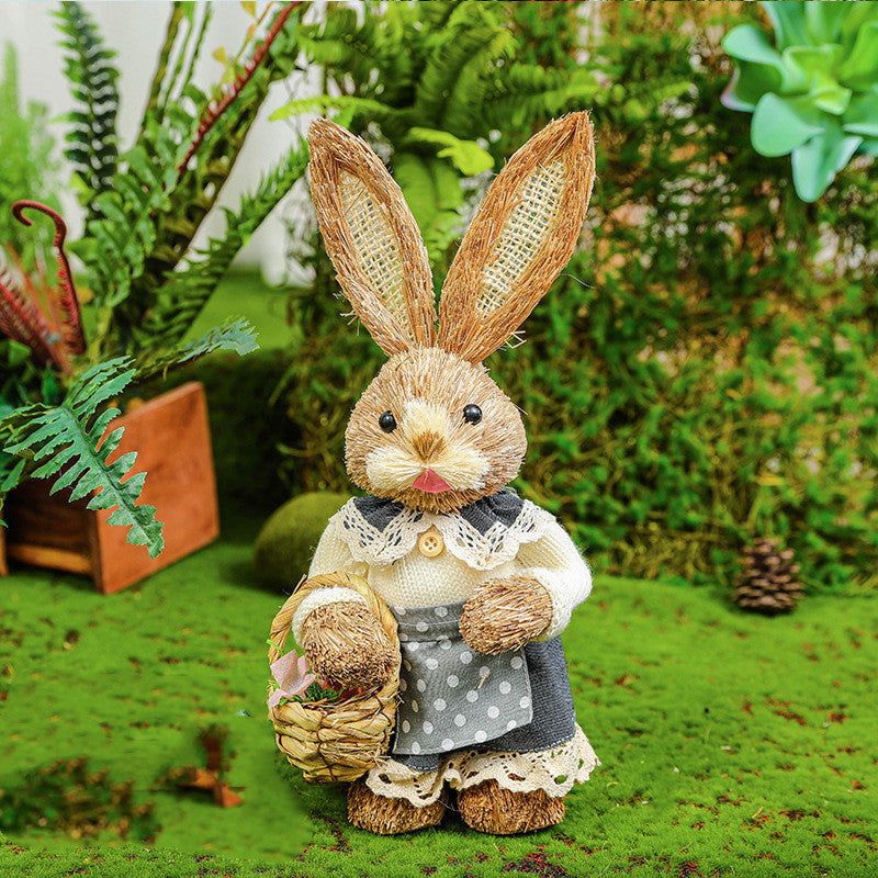 Décoration de lapin de pâques, ornements de cour de maternelle, coin de plante de jardin