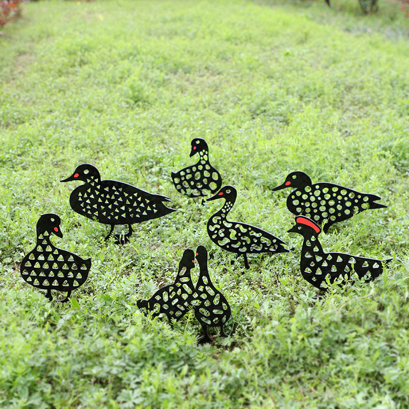 Art de cour de poulet, jardin extérieur, arrière-cour, piquets de Gazon, décor de cour de poule