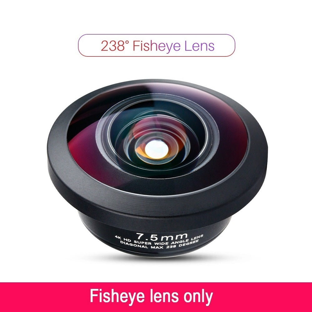 Objectif de téléphone portable grand angle Ulanzi, appareil photo reflex externe HK 4D Fisheye