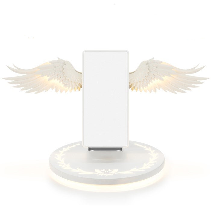 Universal Colorful LED Angel Wings Qi Wireless Charger Charge Dock For Mobile Phone Fast Charger