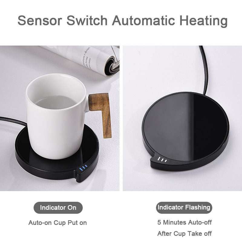 Chauffe-tasse à café intelligent, pour le bureau et la maison, avec coussin chauffant thermostatique étanche à trois températures