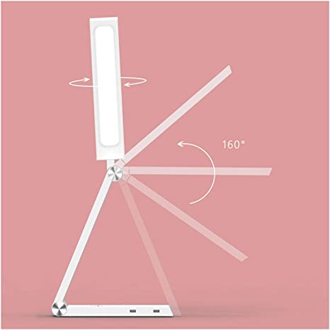 LED Wireless Charging Long Arm Desk Lamp Dimming Table Lamp Aluminum Alloy Folding Long Life Reading Light Multiple Color Modes