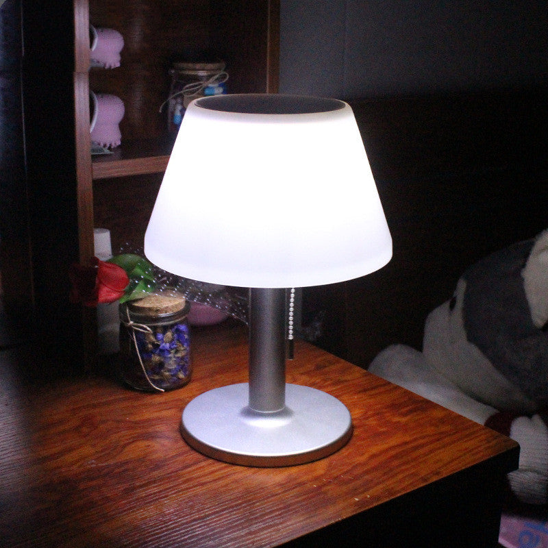 Lampe de table solaire en acier inoxydable