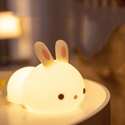 Lampe en Silicone lapin, cadeau du nouvel an, alimentation, veilleuse créative, jouets pour enfants