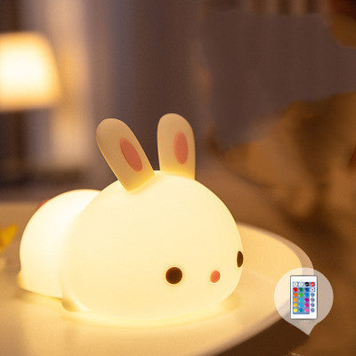 Lampe en Silicone lapin, cadeau du nouvel an, alimentation, veilleuse créative, jouets pour enfants