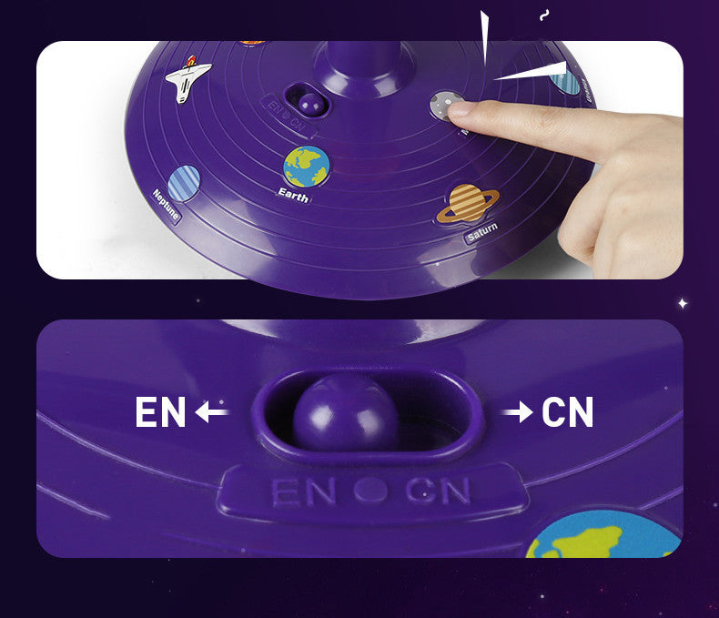 Sistema Solar colorido, proyector LED de cielo, Control de voz giratorio, reproductor de música, tecnología DIY, modelo planetario, juguete educativo de vapor