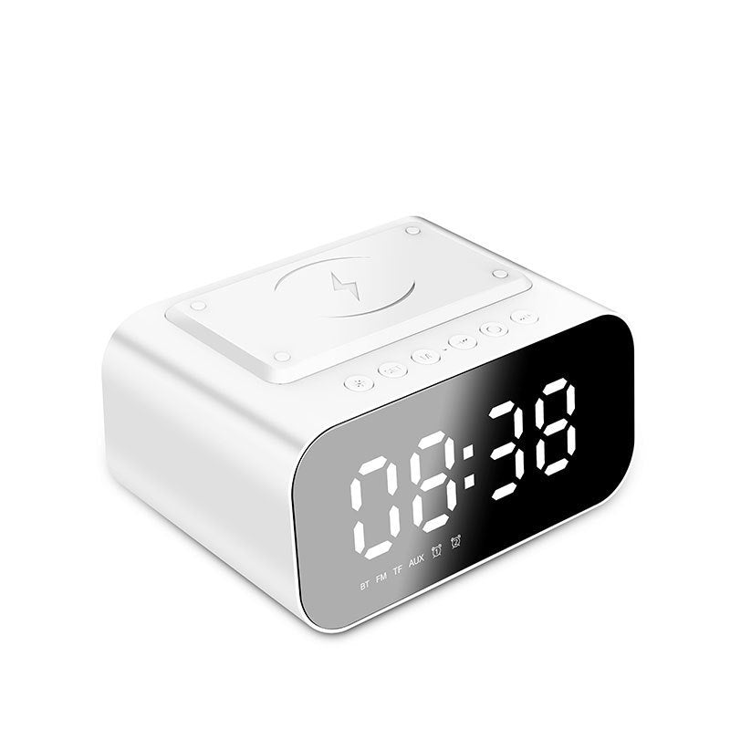 Altavoz Bluetooth de carga inalámbrica, reloj despertador Led, altavoz Bluetooth de carga inalámbrica Audio