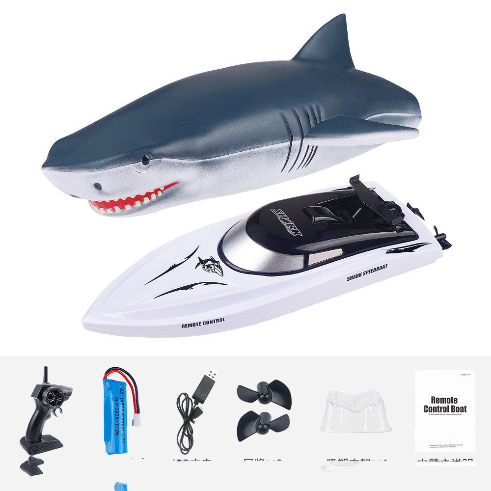 Nouveau Requin électrique RC bateau véhicules étanche piscine Simulation modèle jouets 2 en 1 haute vitesse télécommande bateau