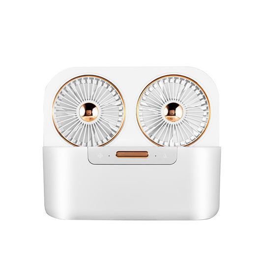 Nouveau Double pale de ventilateur Double ventilateur de pulvérisation humidifiant et refroidissant