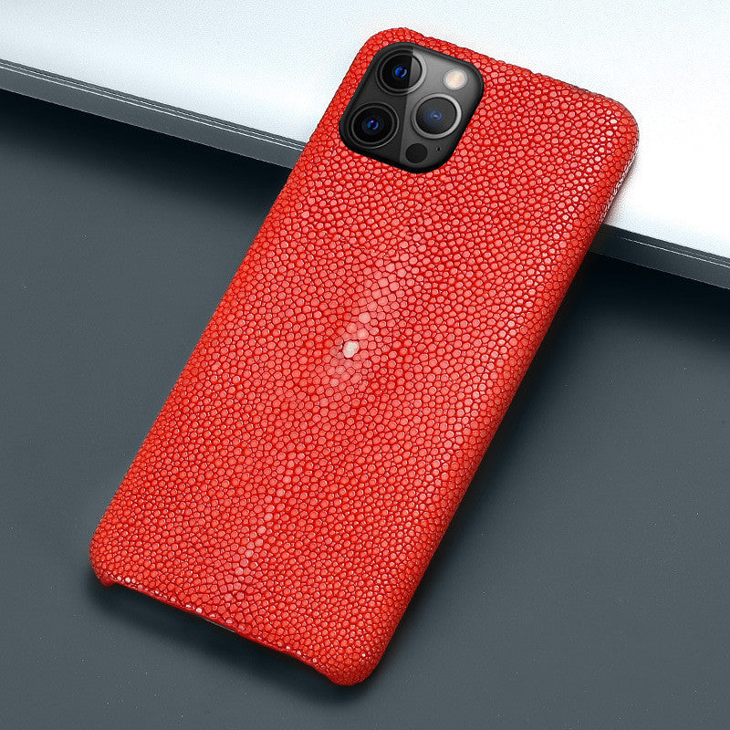 Funda de teléfono de cuero genuino Stingray, adecuada para Apple 11 Pro Max 12 Mini 12 Pro Max X XR XS MAX 6 6S 8 7 Plus 5 5s SE cubierta protectora de lujo