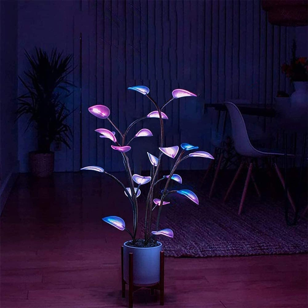 Plante Lampe LED Veilleuses Artificielle Plante D'intérieur Bonsaï Plante Lampes LED Décor Plante Pour La Décoration Intérieure Chambre Plante Lumières Décor