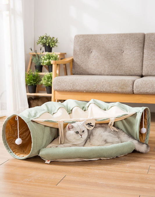 Tunnel pour chat pliable Durable Lavable Pliable