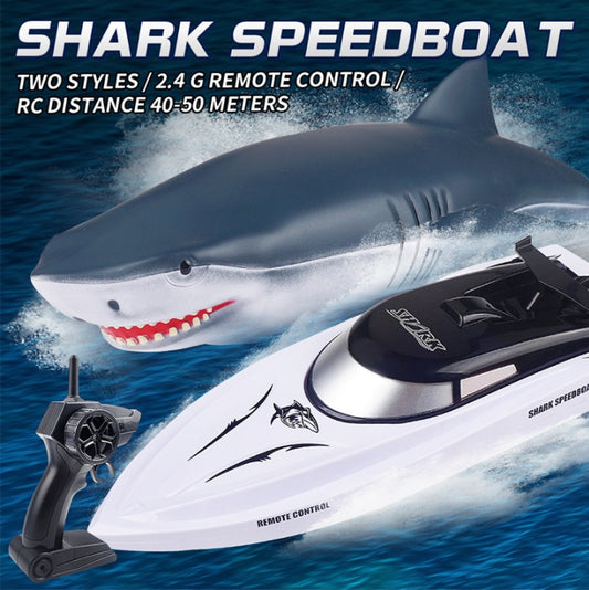 Nouveau Requin électrique RC bateau véhicules étanche piscine Simulation modèle jouets 2 en 1 haute vitesse télécommande bateau