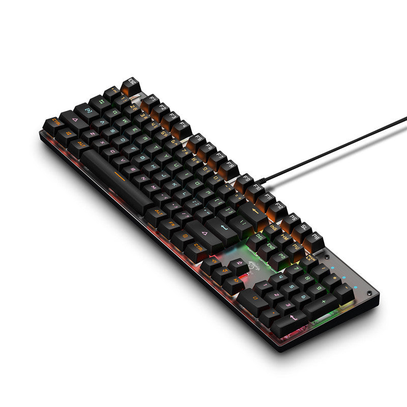 Teclado Punk luminoso, teclado para juegos de ordenador con cable USB