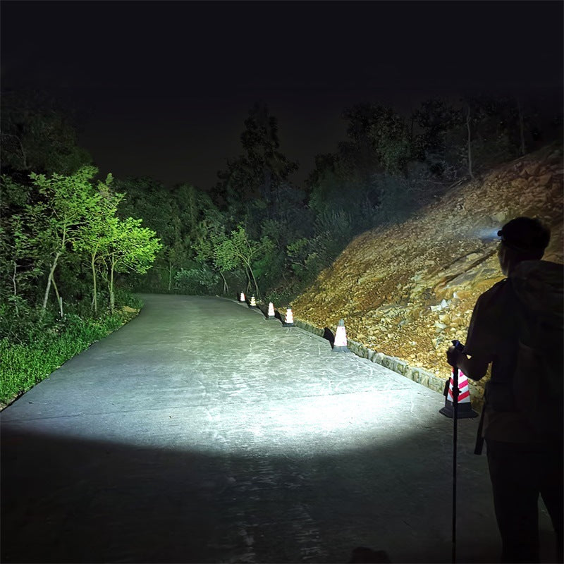 Outdoor Headlights, Bright Lights, Camping, Night Fishing, Cycling, Running, Charging Multi-Light Source Lights