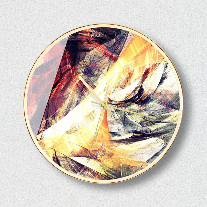 Horloge de mode en marbre, horloge artistique, horloge murale