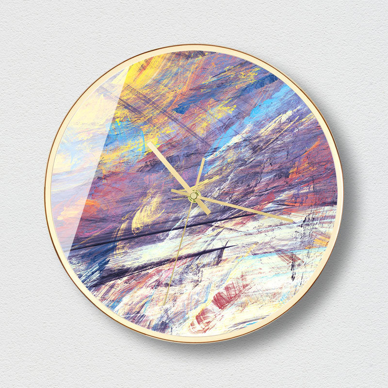 Horloge de mode en marbre, horloge artistique, horloge murale