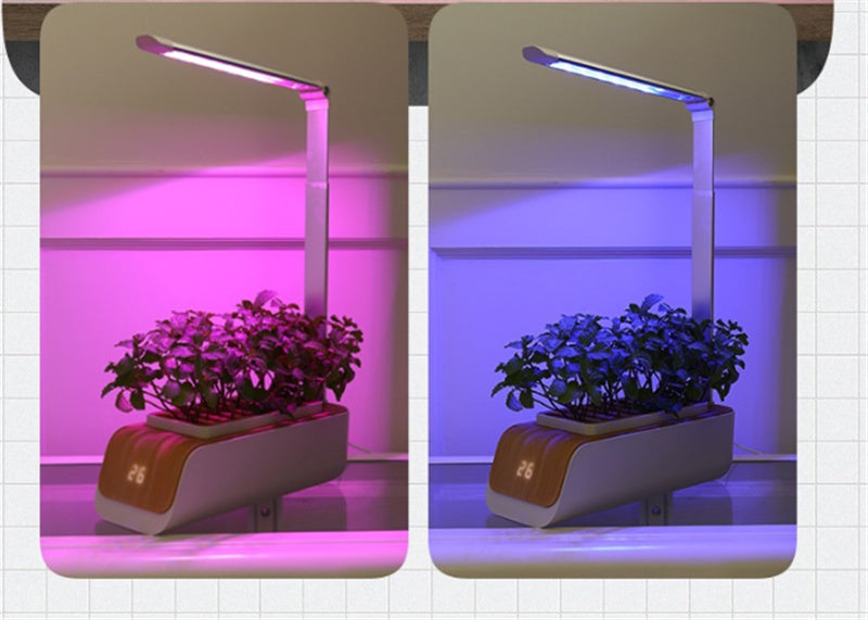 Lampe de bureau hydroponique d'intérieur, Kit de jardin d'herbes, lampe Led multifonction intelligente pour culture de fleurs, légumes, fruits et plantes