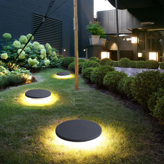 Lampe de jardin en forme de pierre noire écologique, lumière Led