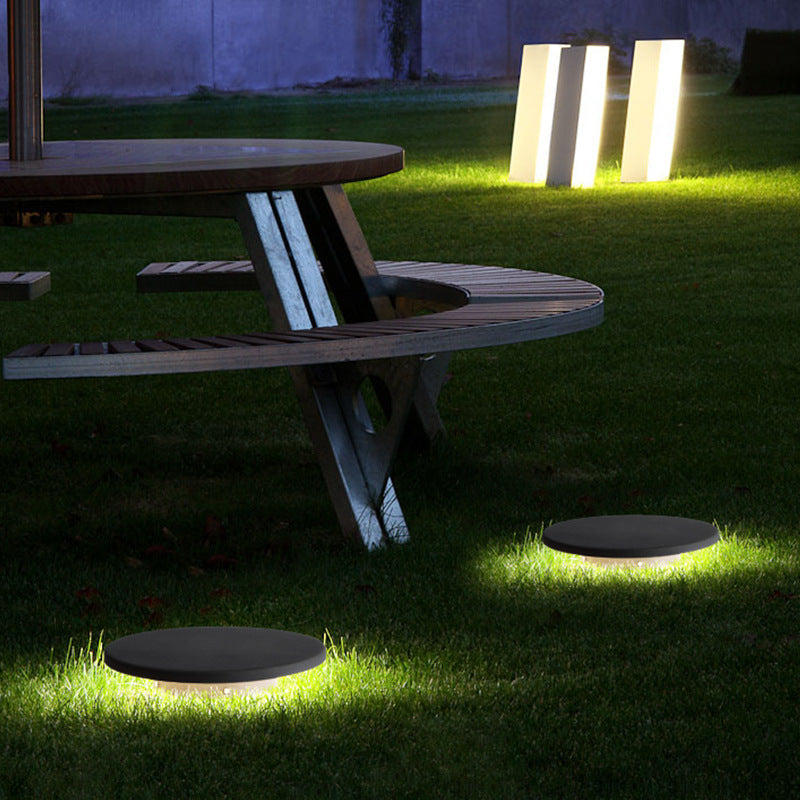 Lámpara con forma de piedra negra respetuosa con el medio ambiente, luz Led para jardín