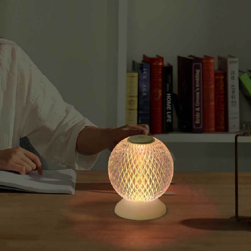 Lámpara LED para cabecera de cristal acrílico, Interruptor táctil RGB, lámpara de escritorio, decoración del hogar, dormitorio romántico, mesita de noche