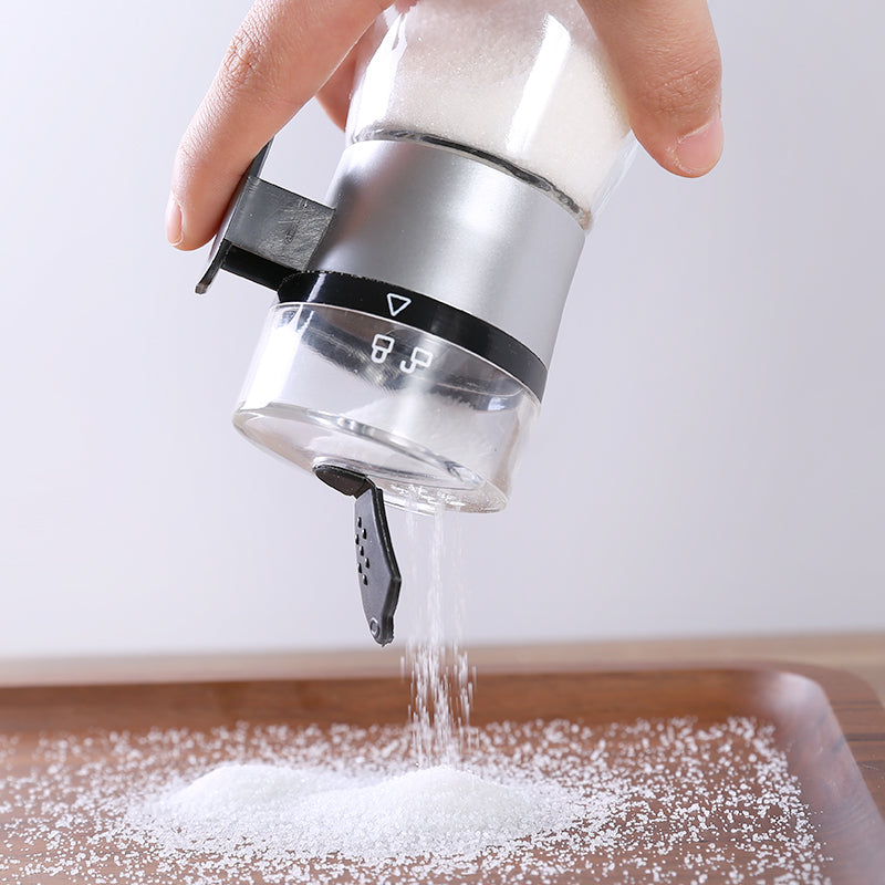 Push-type salt control bottle quantitative salt shaker seasoning pot