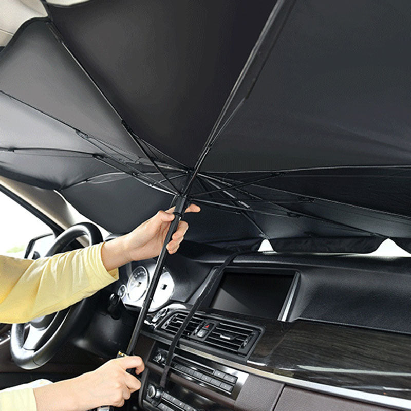 Parapluie de voiture pliable, compact et portable, protection solaire super résistante, résistant à la pluie et à la pluie