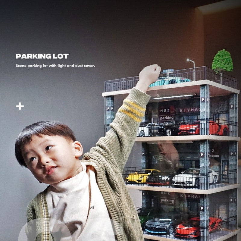 Simulation Parking Lot Model Garage Scene Car Model Hand Toy