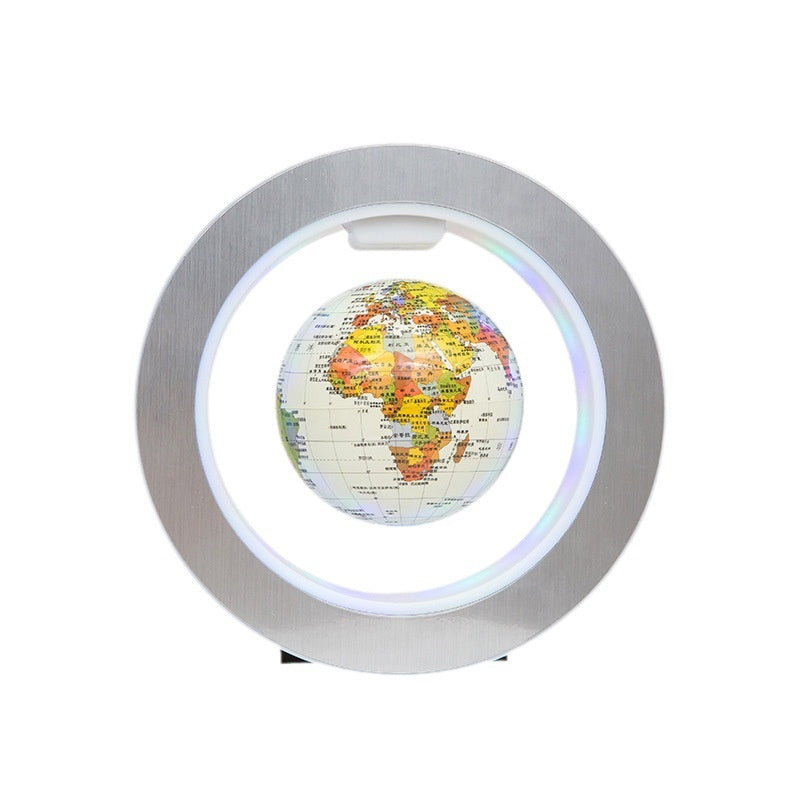 Globe Maglev lumineux en forme de O, ornements auto-rotatifs