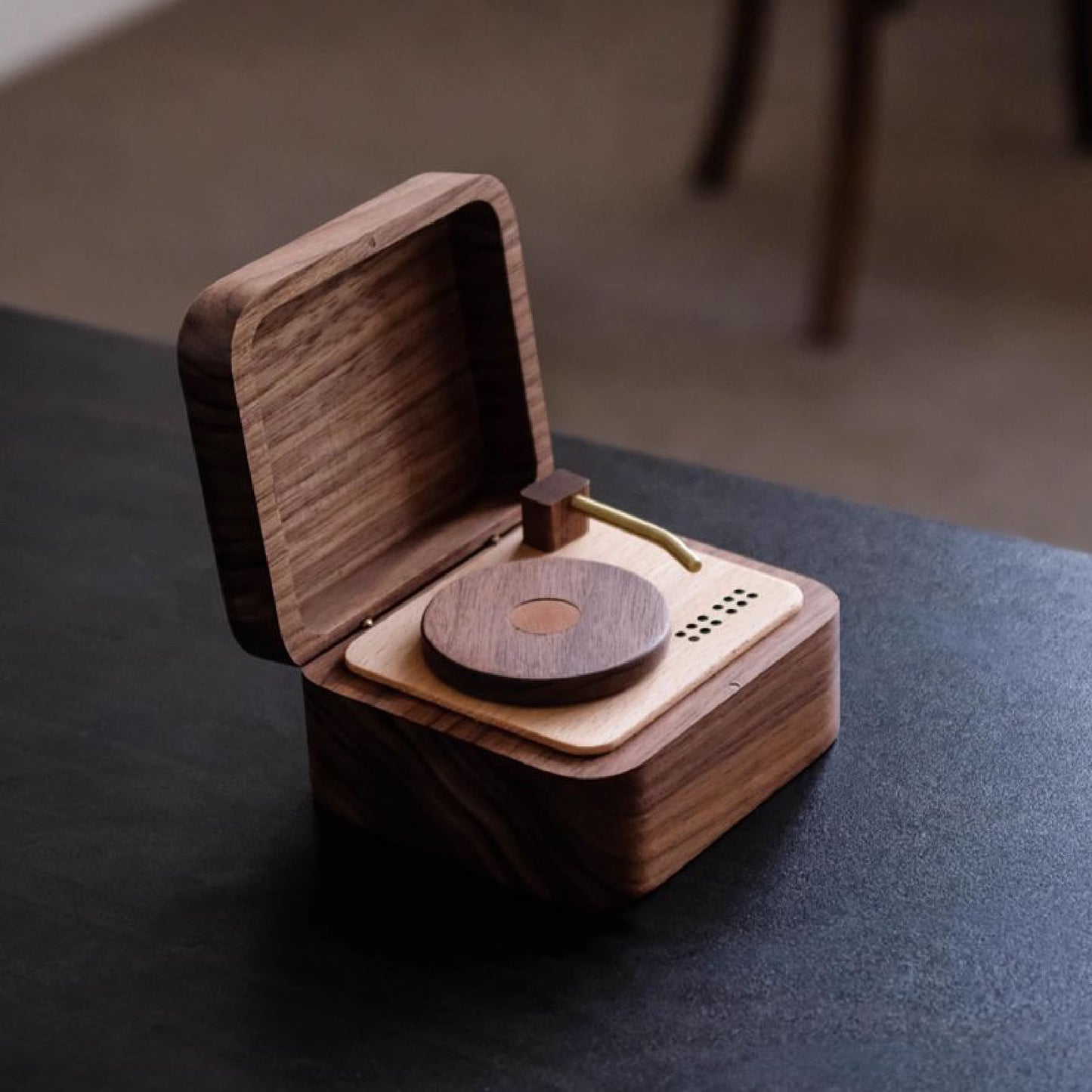 Solid Wood Retro Music Box Gift