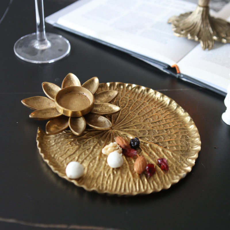 Plato de fruta de cobre, decoración de cuenco para aperitivos, mesa de comedor, sala de estar, decoración suave, plato de fruta de cristal