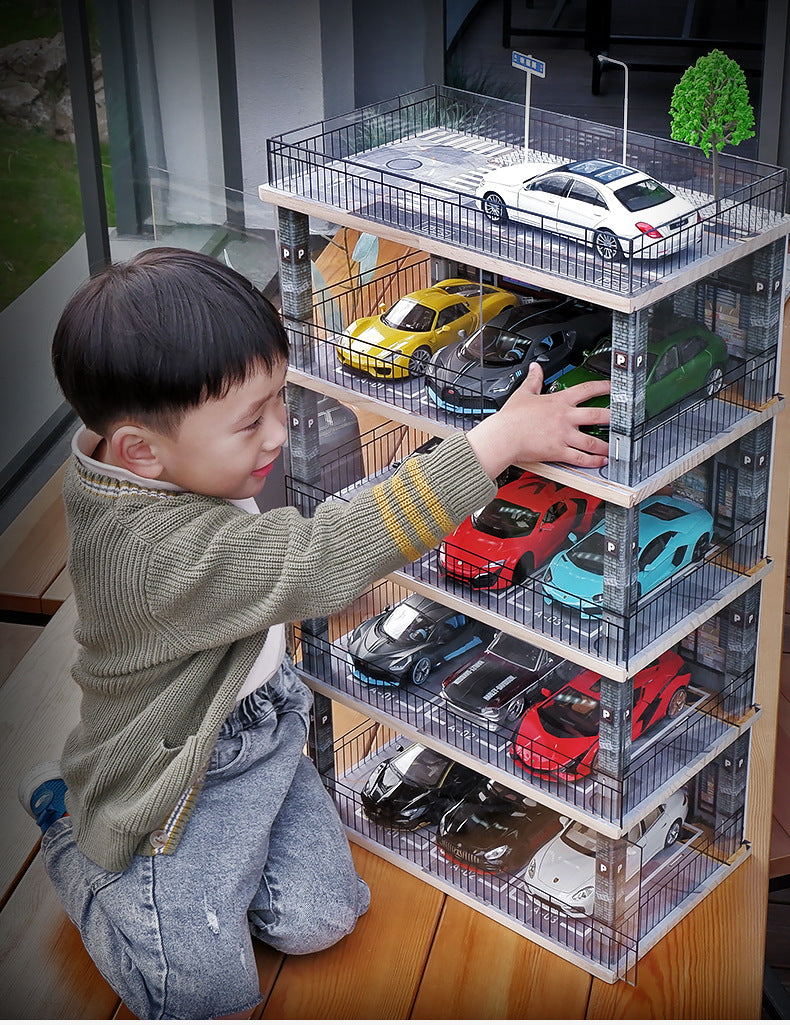 Simulation Parking Lot Model Garage Scene Car Model Hand Toy