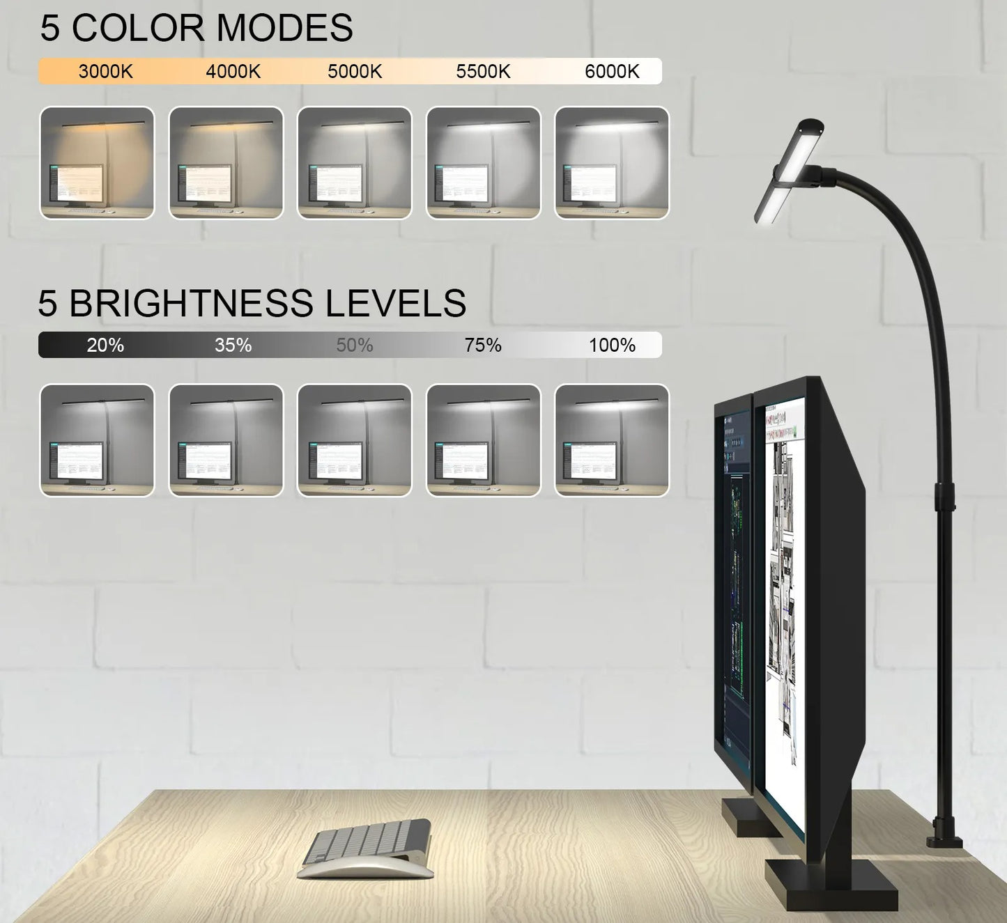 LED Eye Protection Clip Lamp Learning And Reading Work