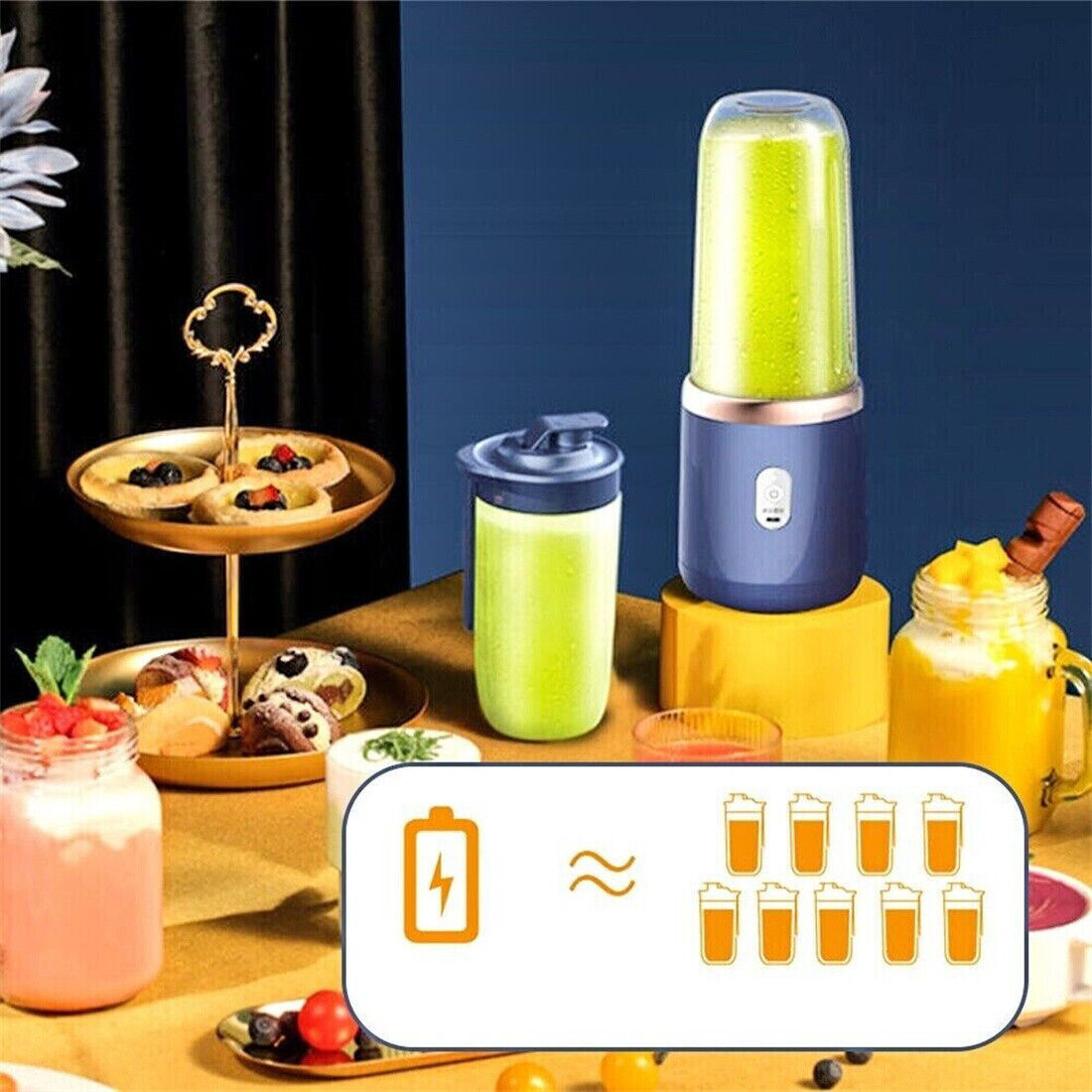 Machine à jus électrique, mélangeur Portable, Smoothie, Mini presse-agrumes, Machine à fruits, 400ml