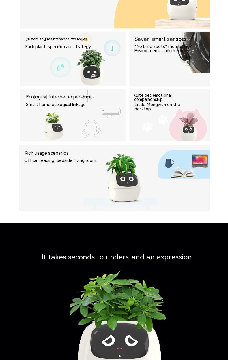 Facial Expression Control Intelligent Flower Pot