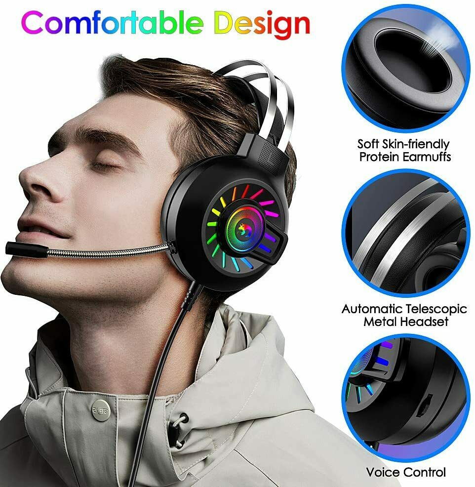 3.5mm Gaming Headset With Mic Headphone For PC Laptop Nintendo PS4