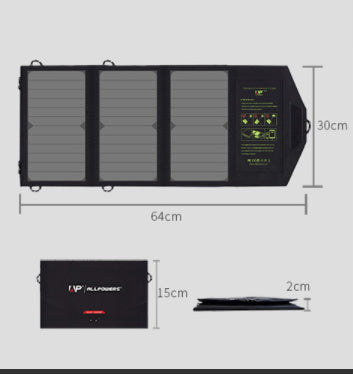 Cargador solar impermeable, bolsa plegable, carga de teléfono móvil