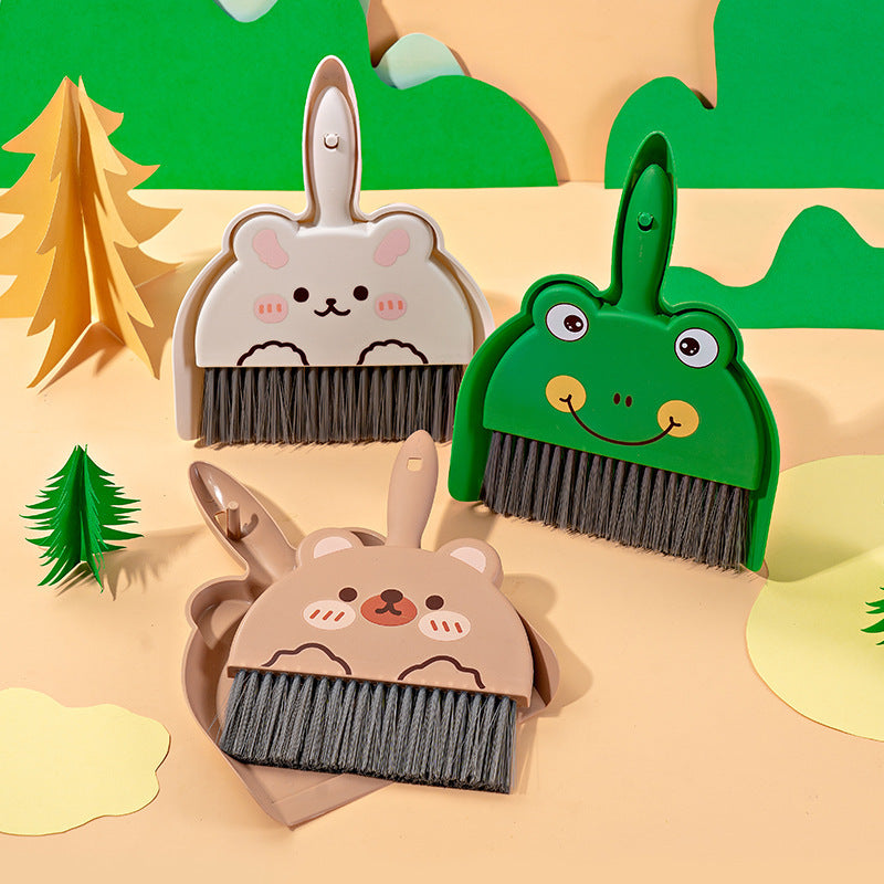 Cartoon Broom Dustpan Suit Broom Desktop Cleaning Brush Mini Small Broom Combination Table Sweep