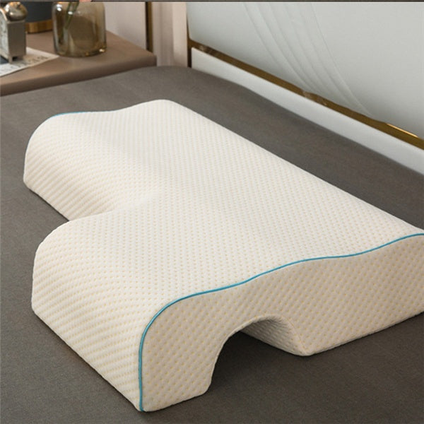 Almohada para parejas, almohada arqueada para abrazar con espuma viscoelástica de rebote lento para almohada de mano con reposabrazos