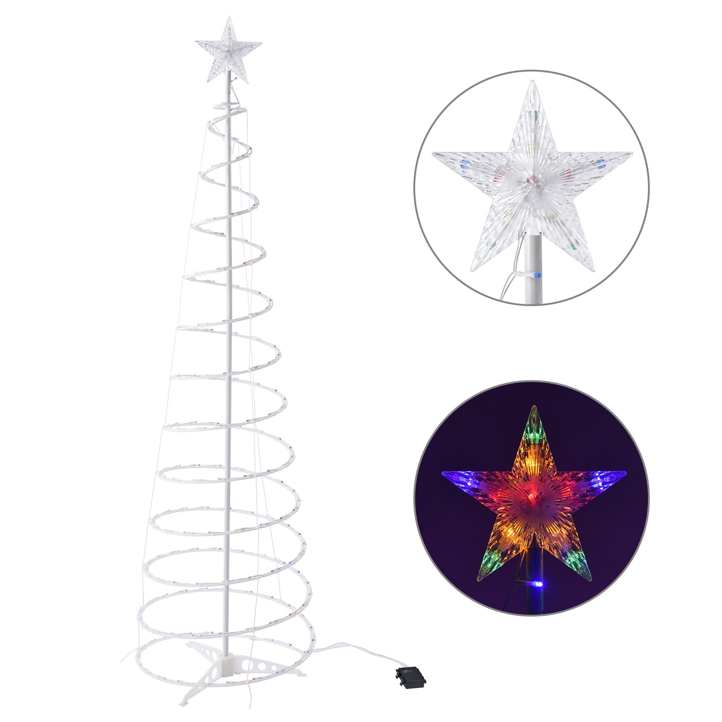 Lumière LED pour arbre de noël en spirale, nouveau Style, lumières de décoration intérieure et extérieure pour arbre en spirale de noël 