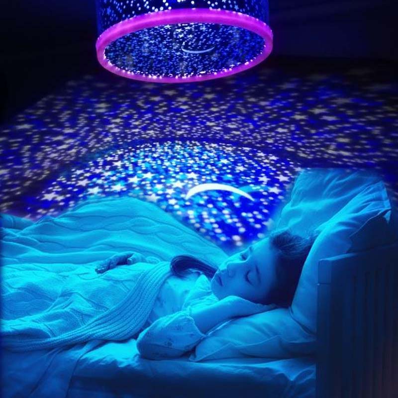 Round starry sky light night light