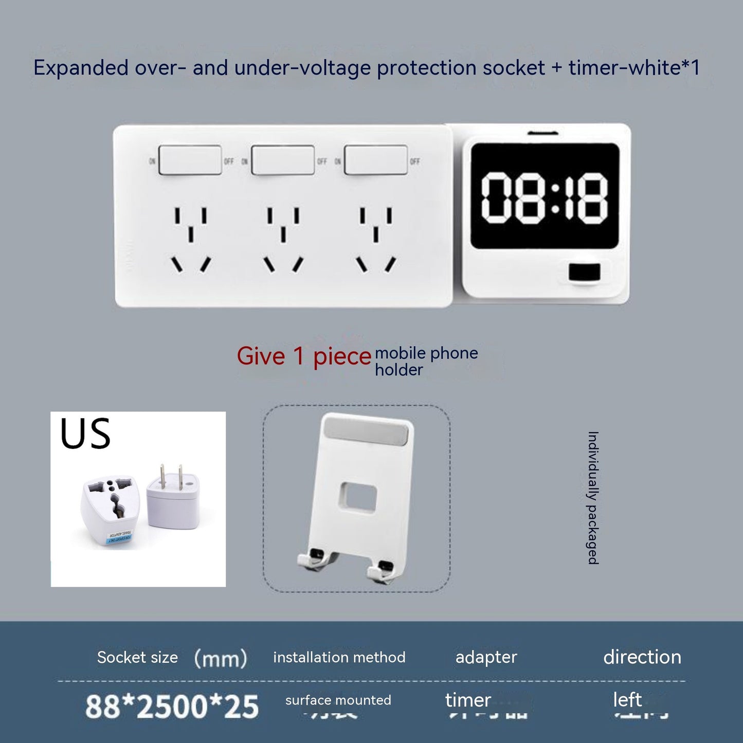 Multi Functional Extension Wiring Free Safety Socket