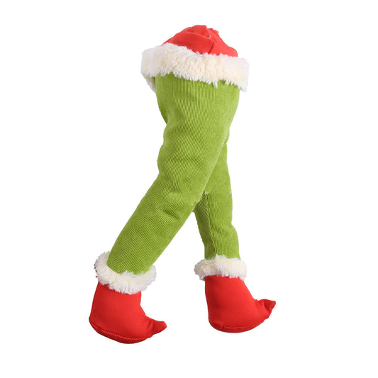 Green prosthetic leg Christmas tree decoration